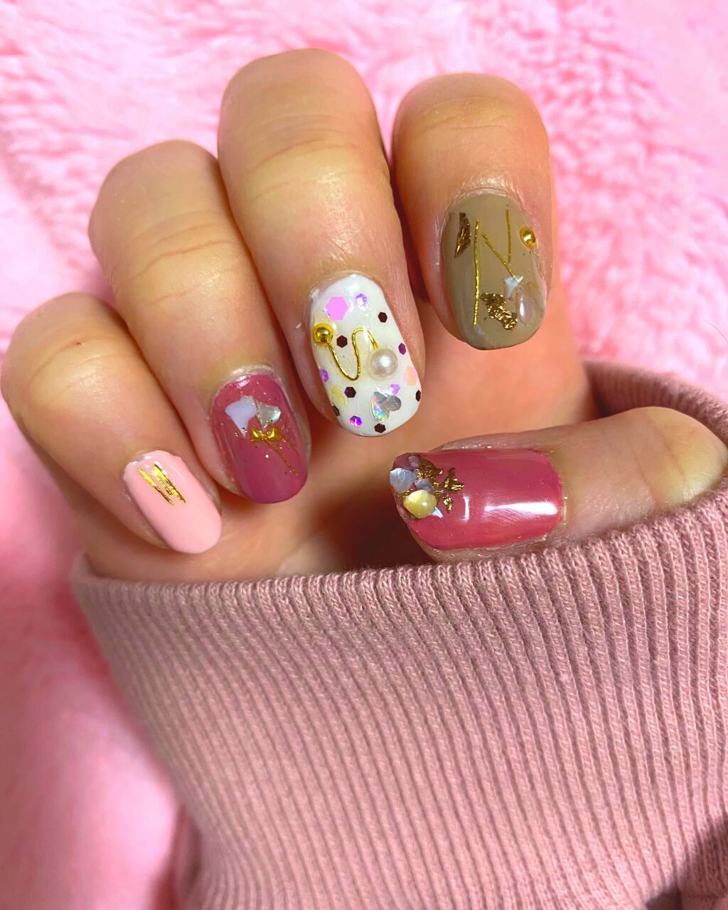 ネイルシール/セリア/ネイルシールを使ったクチコミ(1枚目)