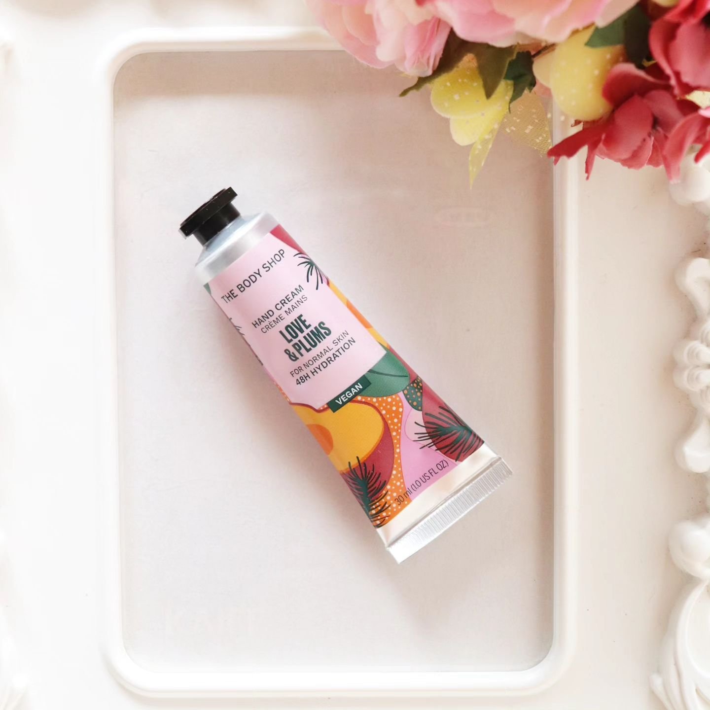 THE BODY SHOP ハンドクリーム PLMのクチコミ「THE BODY SHOP.
ハンドクリーム プラム.
.
♪
オンラインでセール価格になった.....」（1枚目）