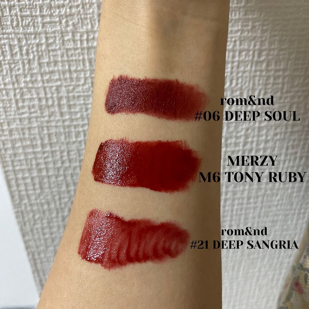 ジューシーラスティングティント/rom&nd/リップティントを使ったクチコミ(2枚目)