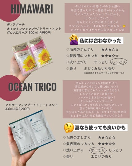 スタイリスト シャンプー/トリートメント トライアル/リップスヘアー/市販シャンプーの画像