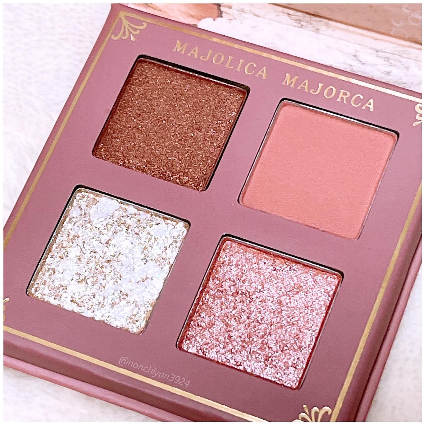 シャドーフラッシュ  PK304  ミスティピンク (茜雲ワルツ) /MAJOLICA MAJORCA/アイシャドウパレットを使ったクチコミ（2枚目）