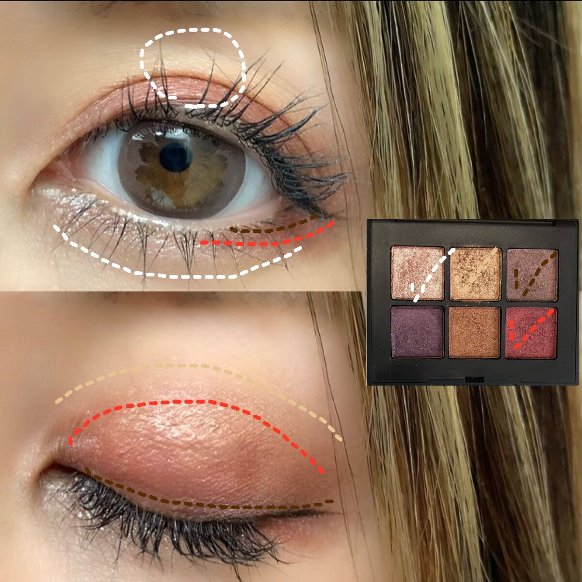 ヴォワヤジュールアイシャドウパレット 1192/NARS/アイシャドウパレットを使ったクチコミ（3枚目）