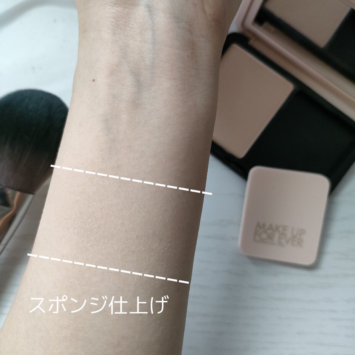 HDスキン マットベルベットコンパクト 1Y04（リフィル）/MAKE UP FOR EVER/パウダーファンデーションを使ったクチコミ（3枚目）