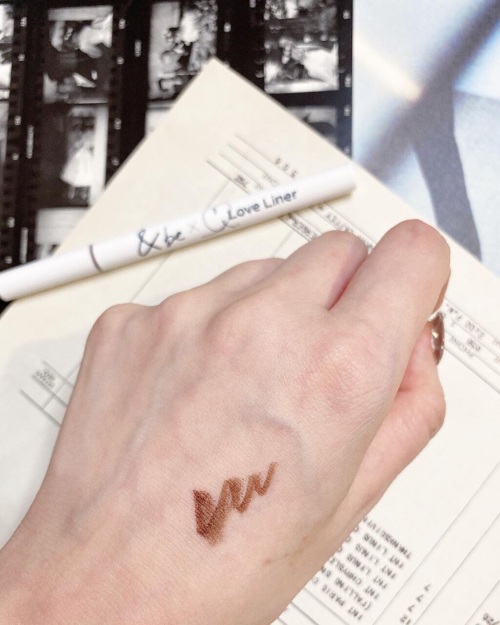 リキッドアイライナー レッドブラウン/＆be/リキッドアイライナーを使ったクチコミ（3枚目）