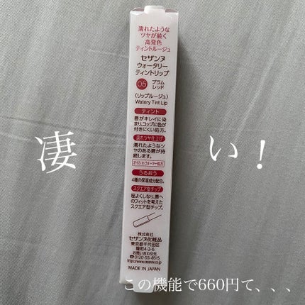 ウォータリーティントリップ/CEZANNE/リップティントを使ったクチコミ(2枚目)