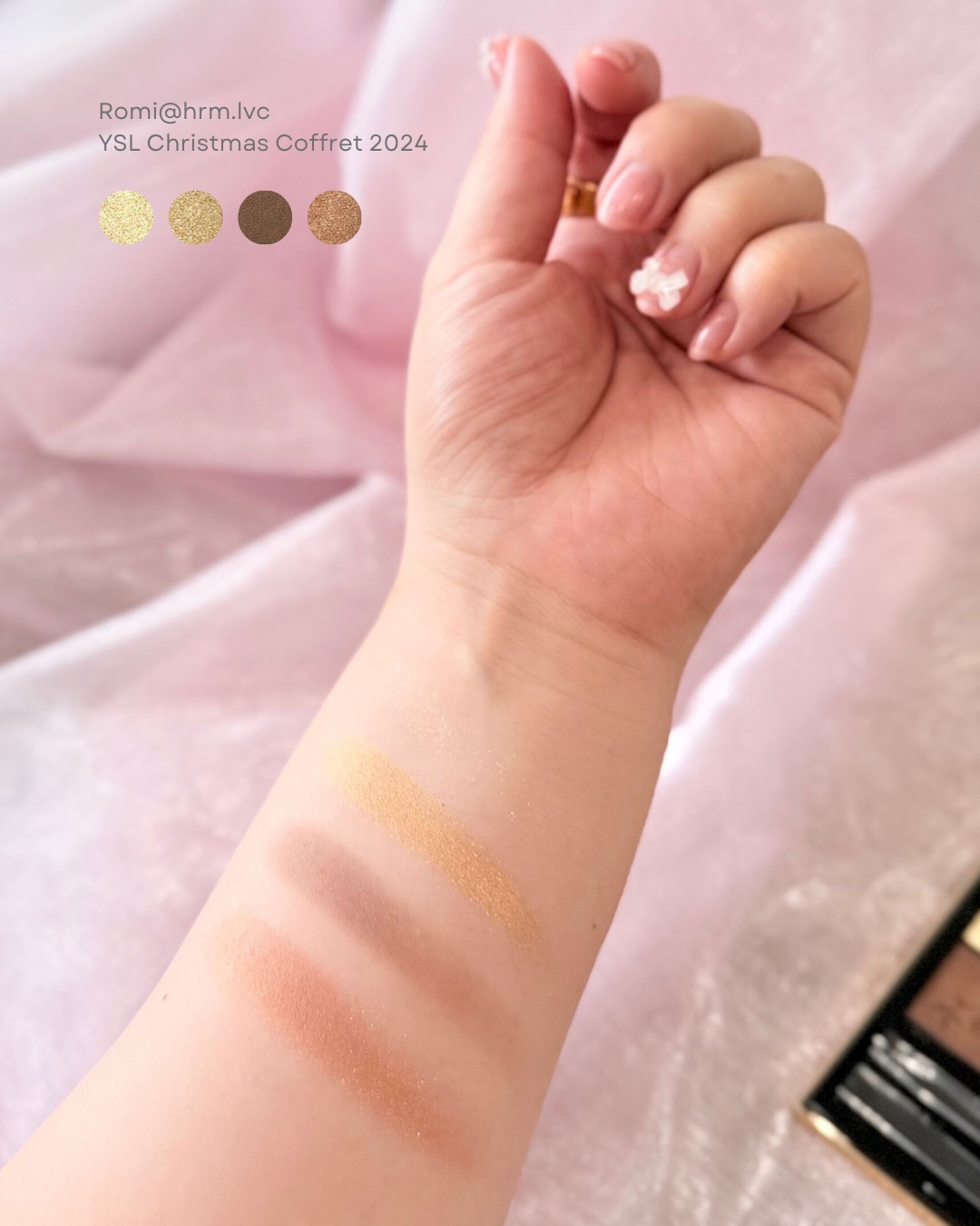 クチュール ミニ クラッチ No.024 ゴールデンレース＜コレクター＞/YVES SAINT LAURENT BEAUTE/アイシャドウパレットを使ったクチコミ（2枚目）