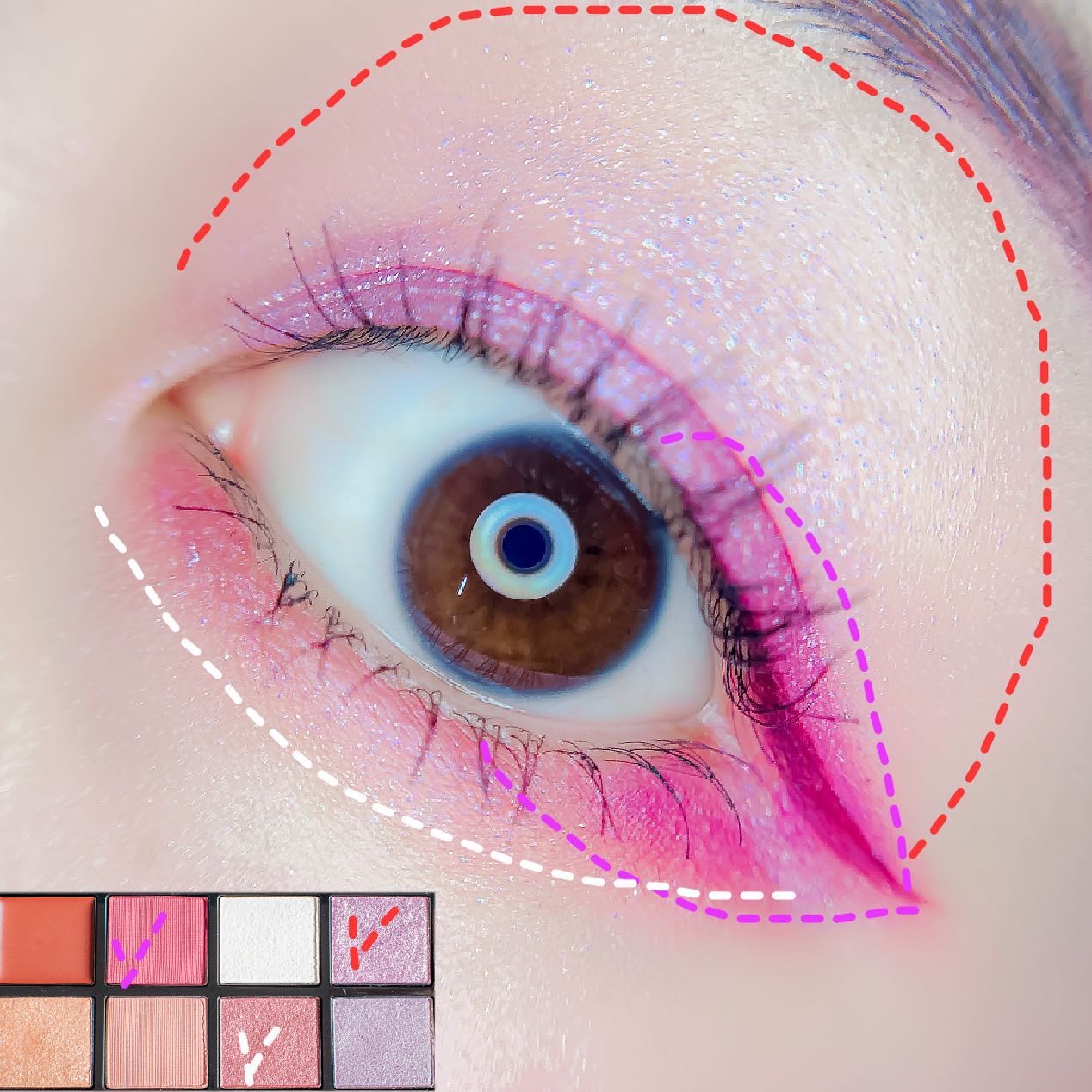 コンパクトアディクション “エターナル イン ピンク”/ADDICTION/アイシャドウパレットを使ったクチコミ（2枚目）