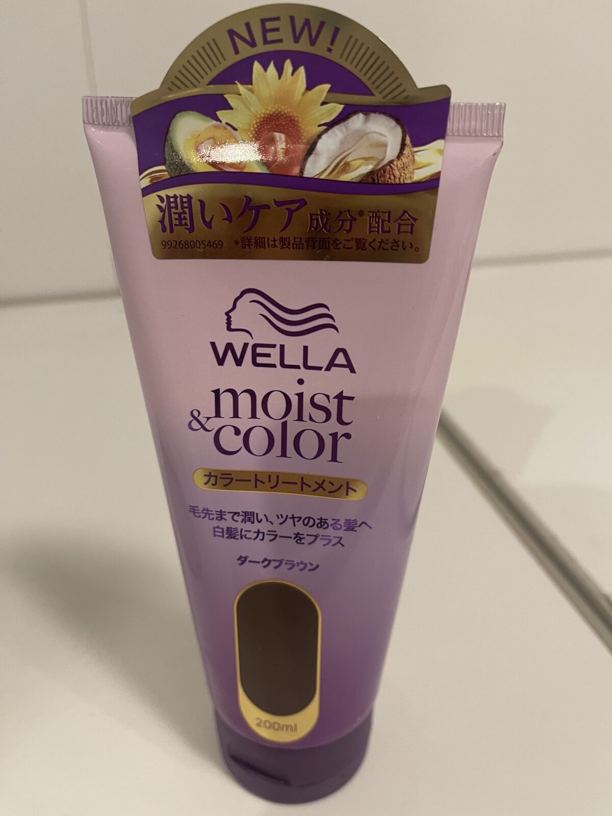 モイスト＆カラー カラートリートメント  ダークブラウン/Wellage/ヘアカラーを使ったクチコミ（1枚目）