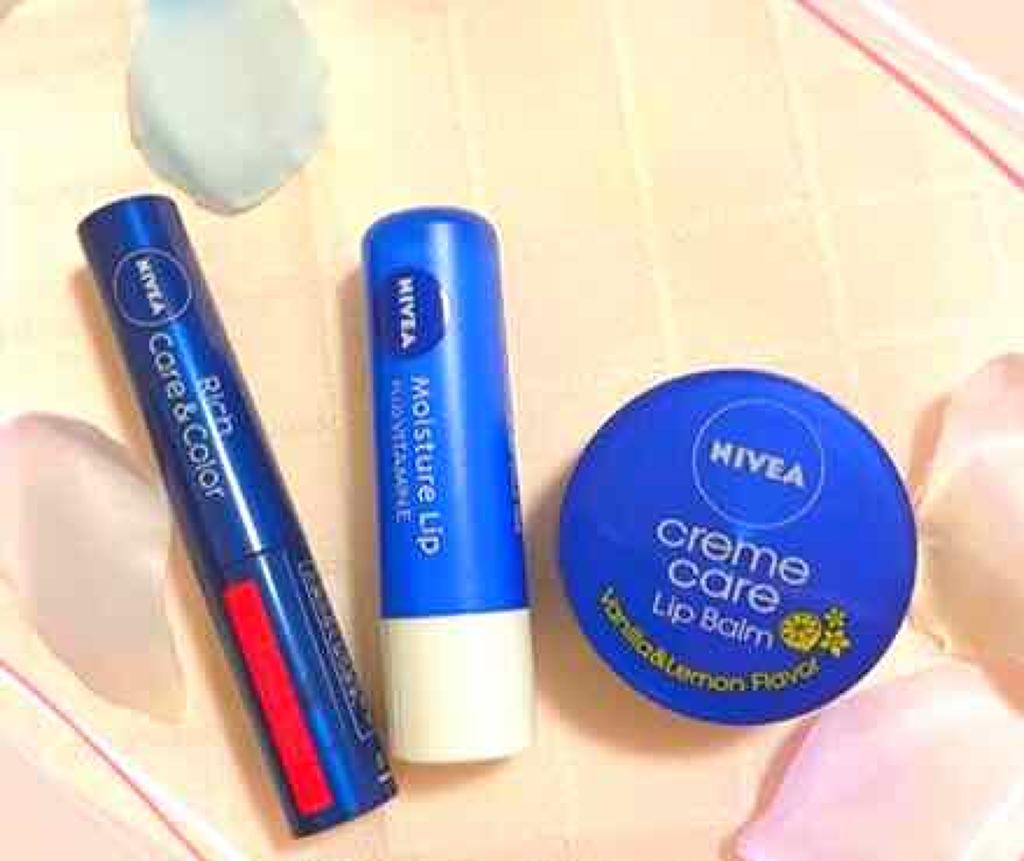 ニベア クリームケア リップバーム バニラ&レモンの香り/ニベア/リップケアを使ったクチコミ（1枚目）