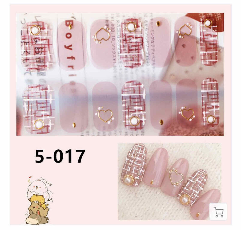 ネイルシール/Qoo10/ネイルシールを使ったクチコミ（3枚目）