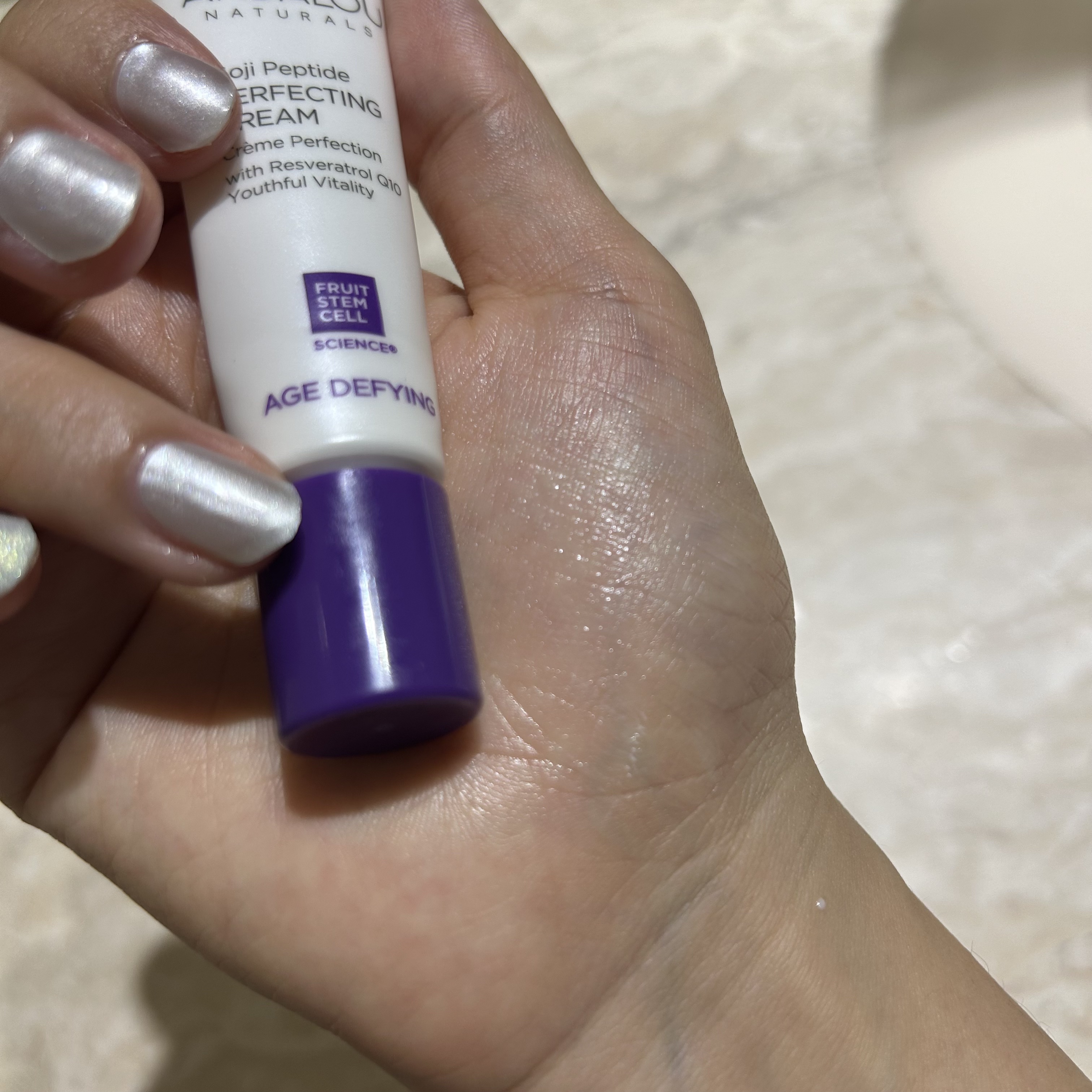 Night Repair Cream with Resveratrol Q10 Age-Defying/Andalou Naturals/フェイスクリームを使ったクチコミ（3枚目）