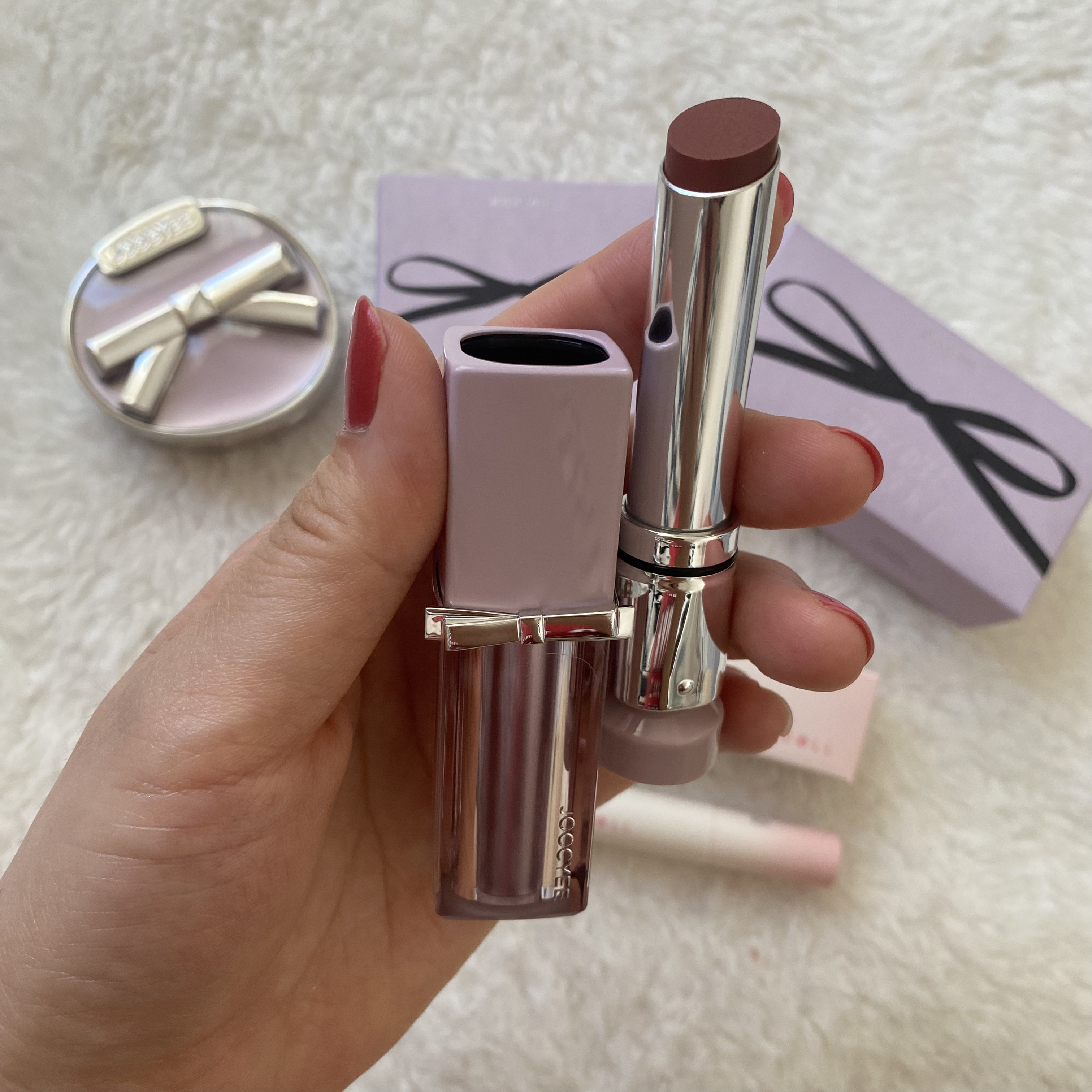 SILVER RIBBON  グロウセラムルージュ/Joocyee/口紅を使ったクチコミ（3枚目）