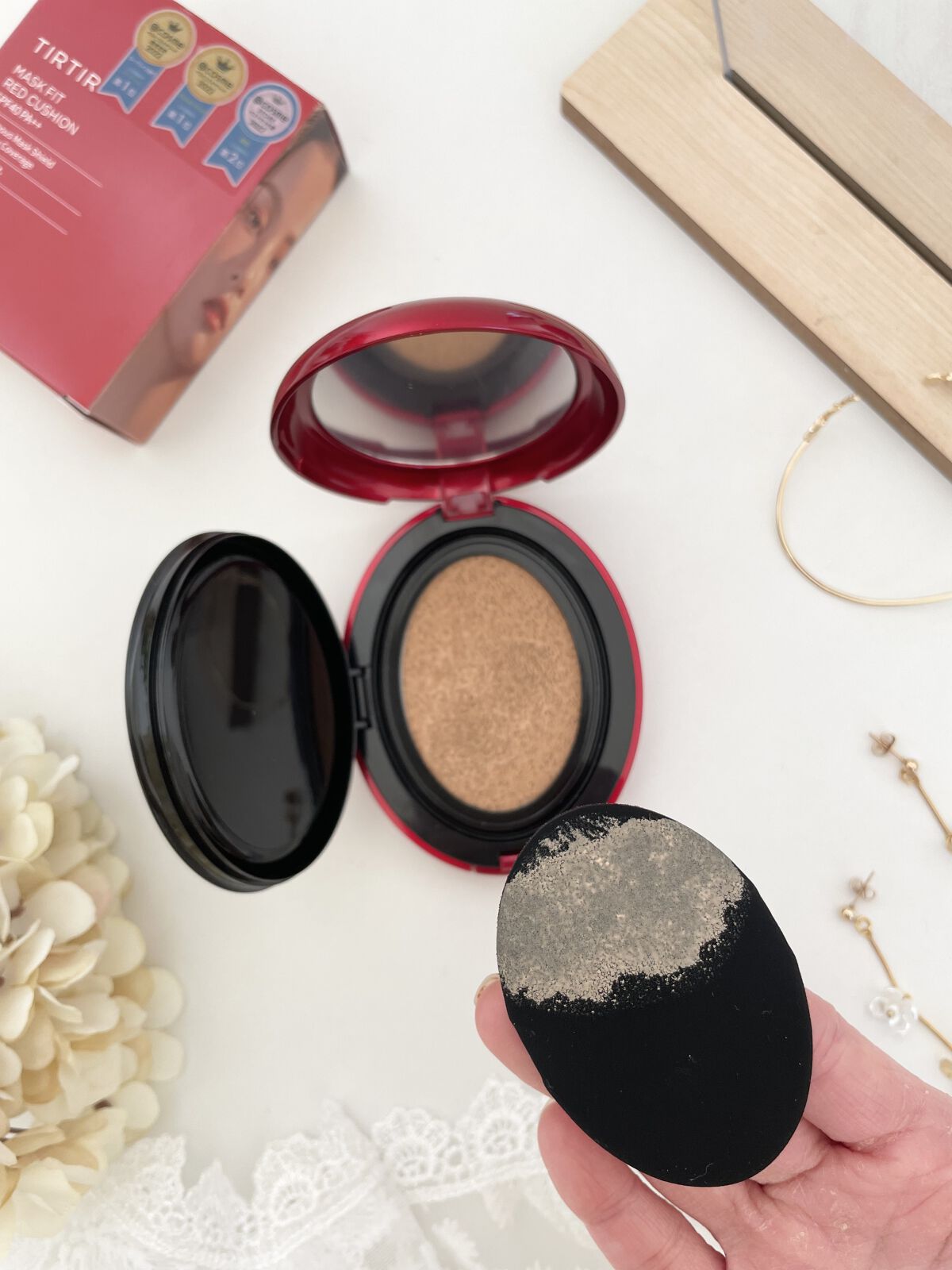 マスク フィット レッド クッション/TIRTIR(ティルティル)/クッションファンデーションを使ったクチコミ（2枚目）