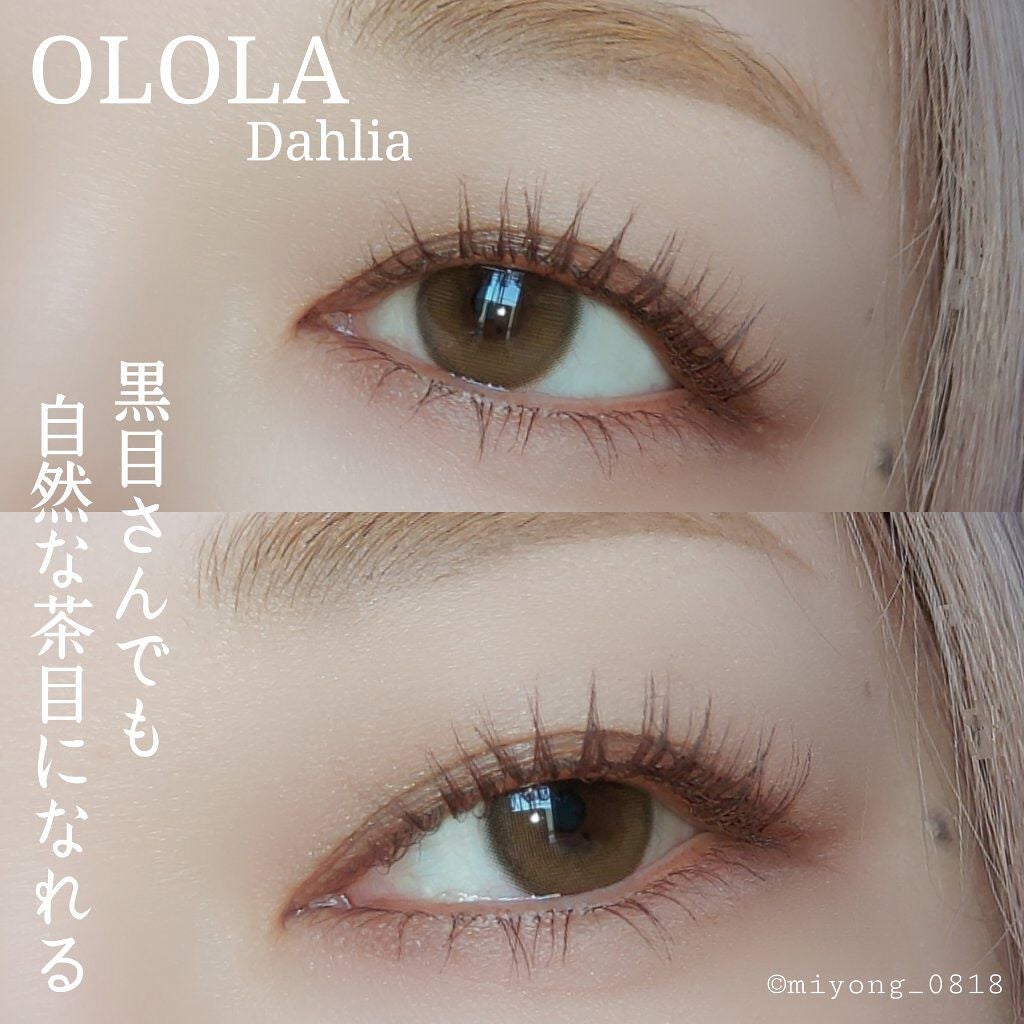ダリアブラウンマンスリー (DAHLIA BROWN monthly)/OLOLA/1ヶ月(1MONTH)カラコンを使ったクチコミ(2枚目)