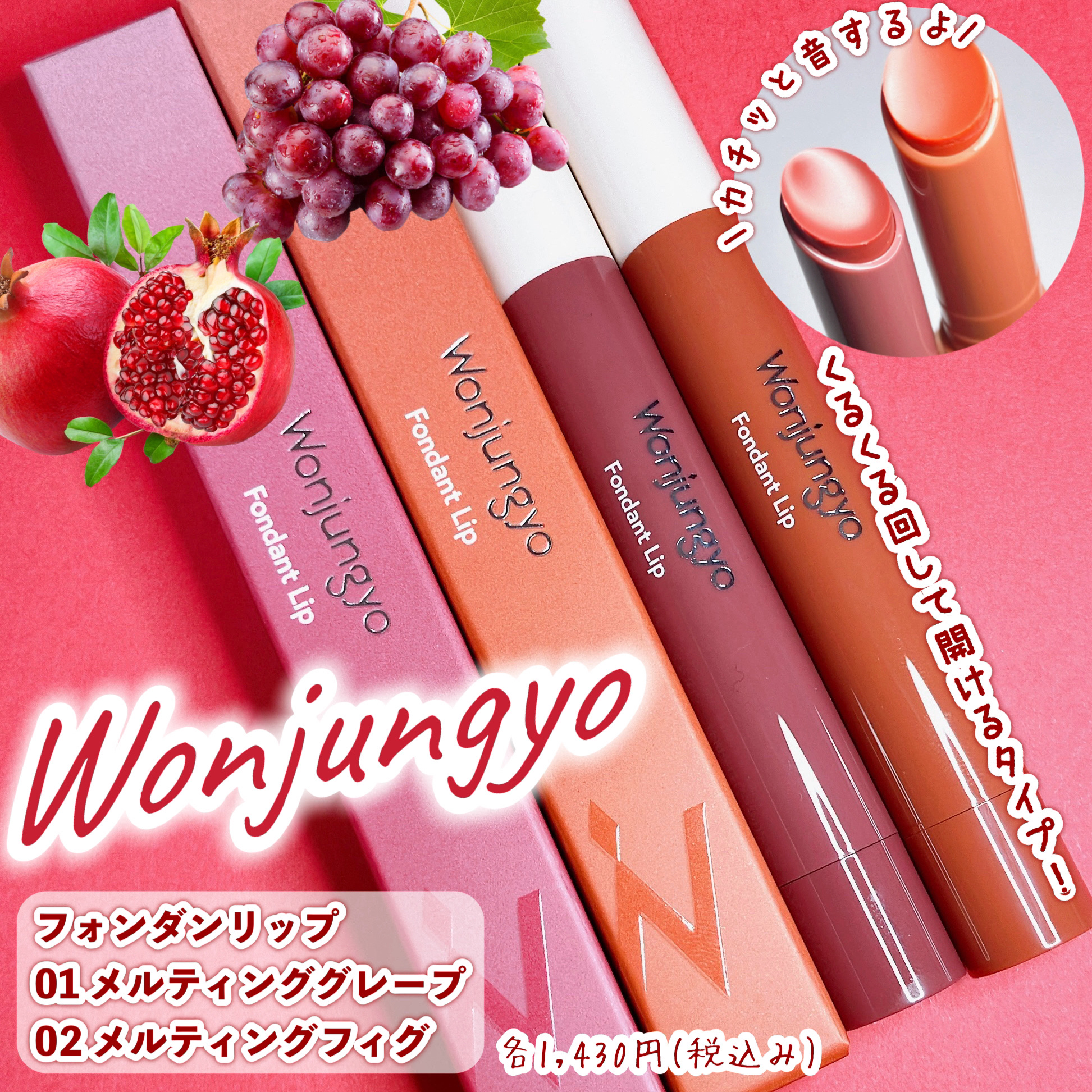 ウォンジョンヨ フォンダンリップ/Wonjungyo/口紅を使ったクチコミ（2枚目）