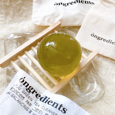 Ongredients JEJU GREEN TEA CLEANSING BALLのクチコミ「ongredients 
済州グリーンティークレンジングボール
1620円(税込・Qoo10公.....」（1枚目）