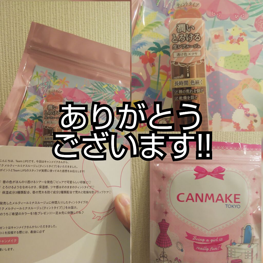 メルティールミナスルージュ（ティントタイプ）/キャンメイク/リップティントを使ったクチコミ（1枚目）