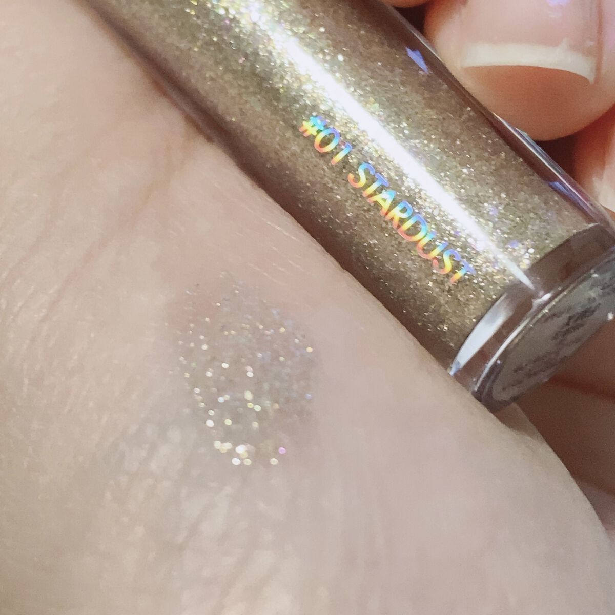 リキッド グリッター シャドウ/rom&nd/グリッターを使ったクチコミ（3枚目）