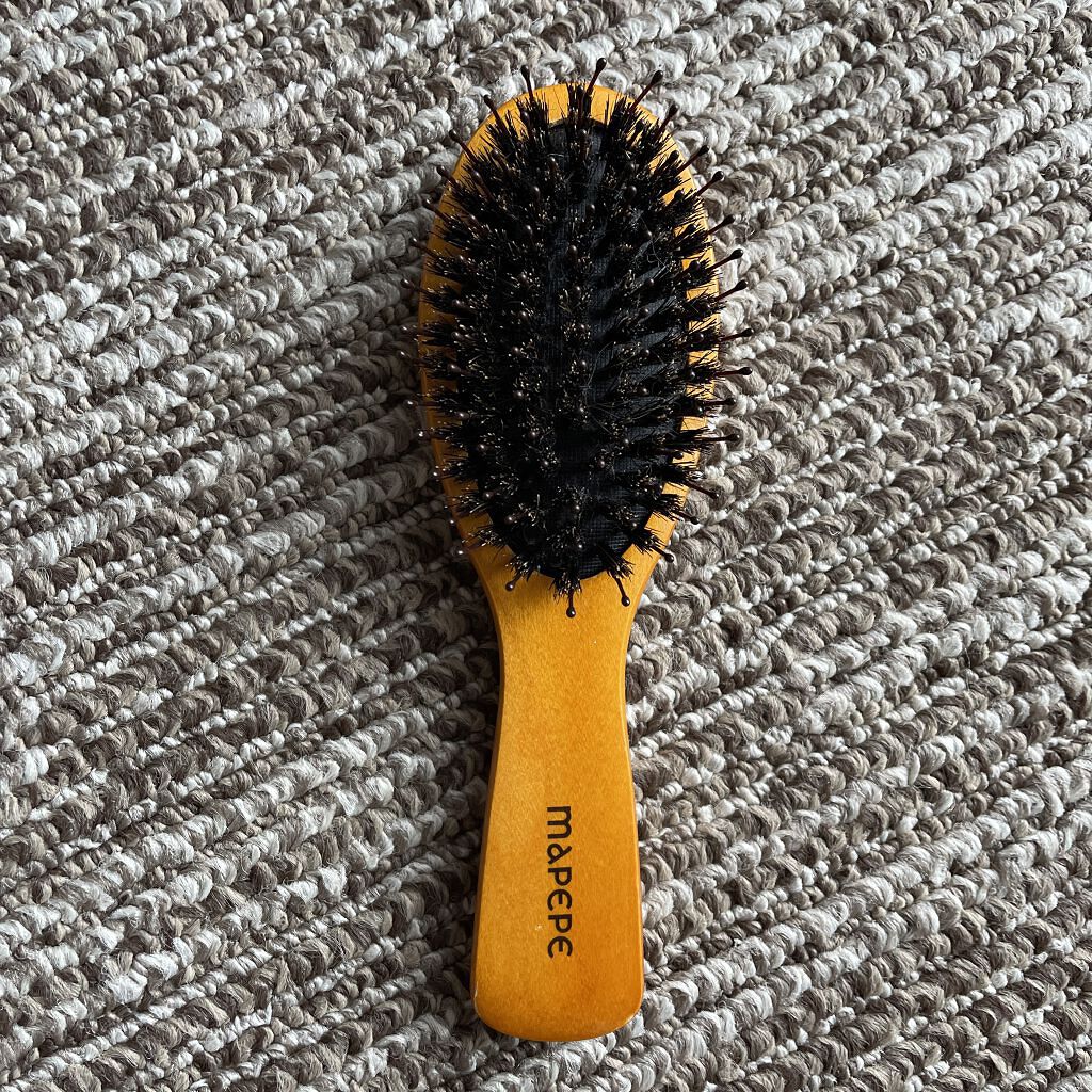 つやつや天然毛のミニミックスブラシ/マペペ/ヘアブラシを使ったクチコミ（1枚目）