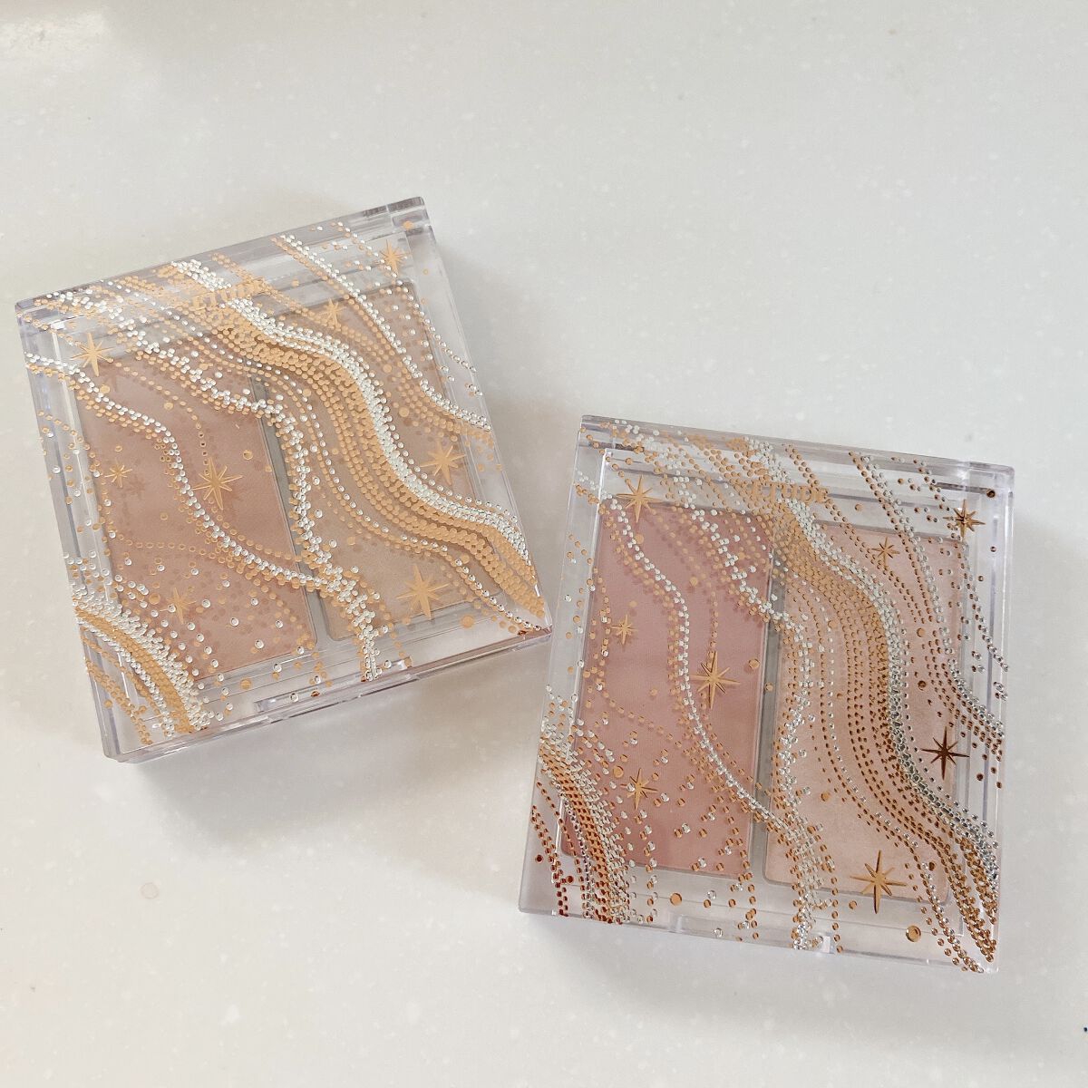 グリッタースノー フェイスパレット レイ/ETUDE/パウダーハイライトを使ったクチコミ（3枚目）