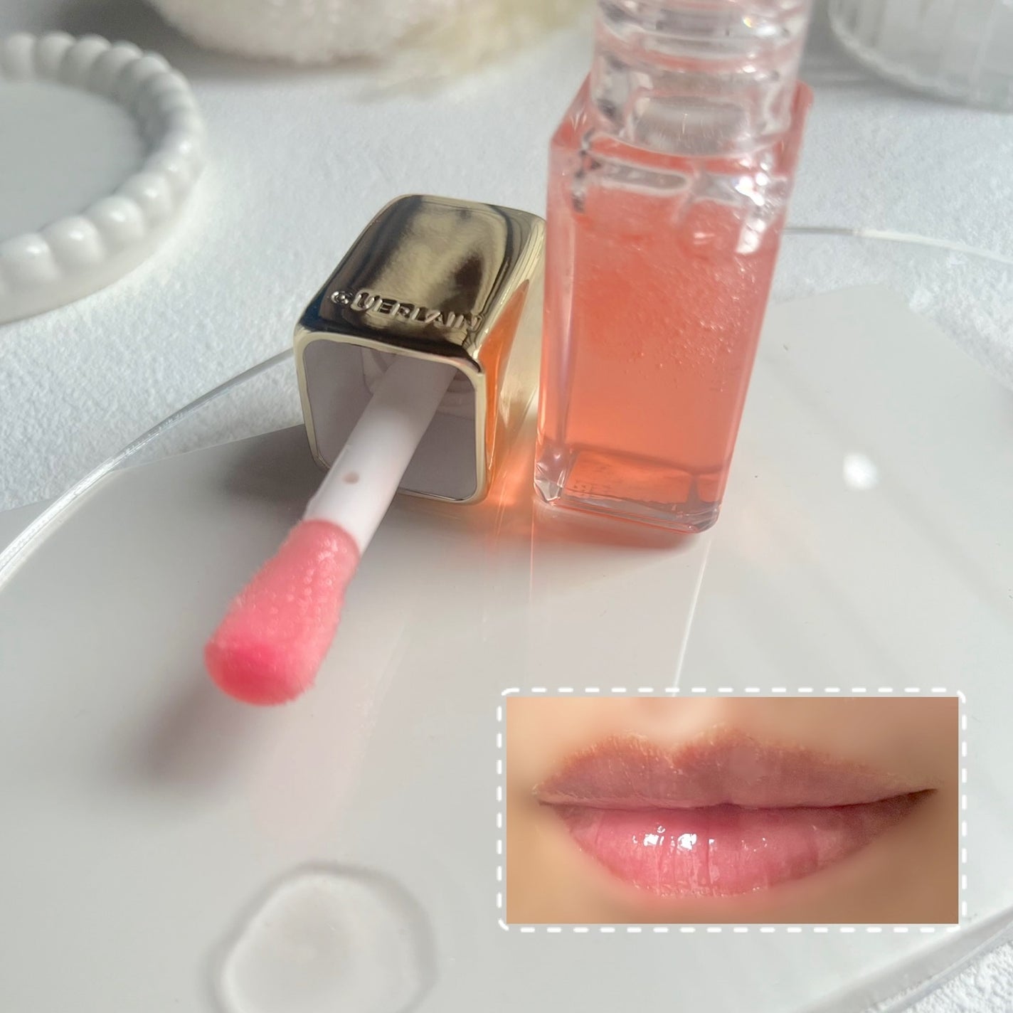 キスキス ビー グロウ オイル/GUERLAIN/リップグロスを使ったクチコミ(4枚目)