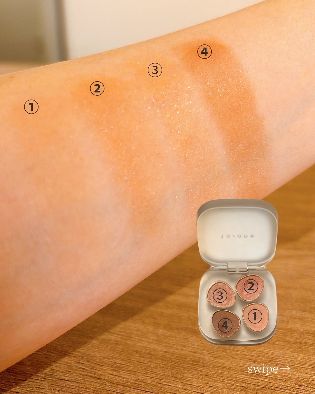 トーン ペタル フロート アイパレット/to/one/アイシャドウパレットを使ったクチコミ（3枚目）