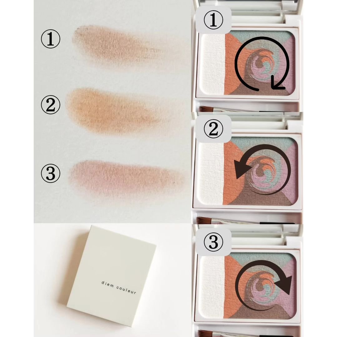 カラーブレンドアイブローマルチパレット/ディエム クルール/パウダーアイブロウを使ったクチコミ（2枚目）