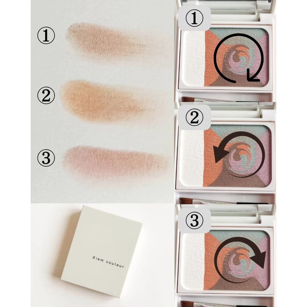 カラーブレンドアイブローマルチパレット/ディエム クルール/パウダーアイブロウを使ったクチコミ(2枚目)