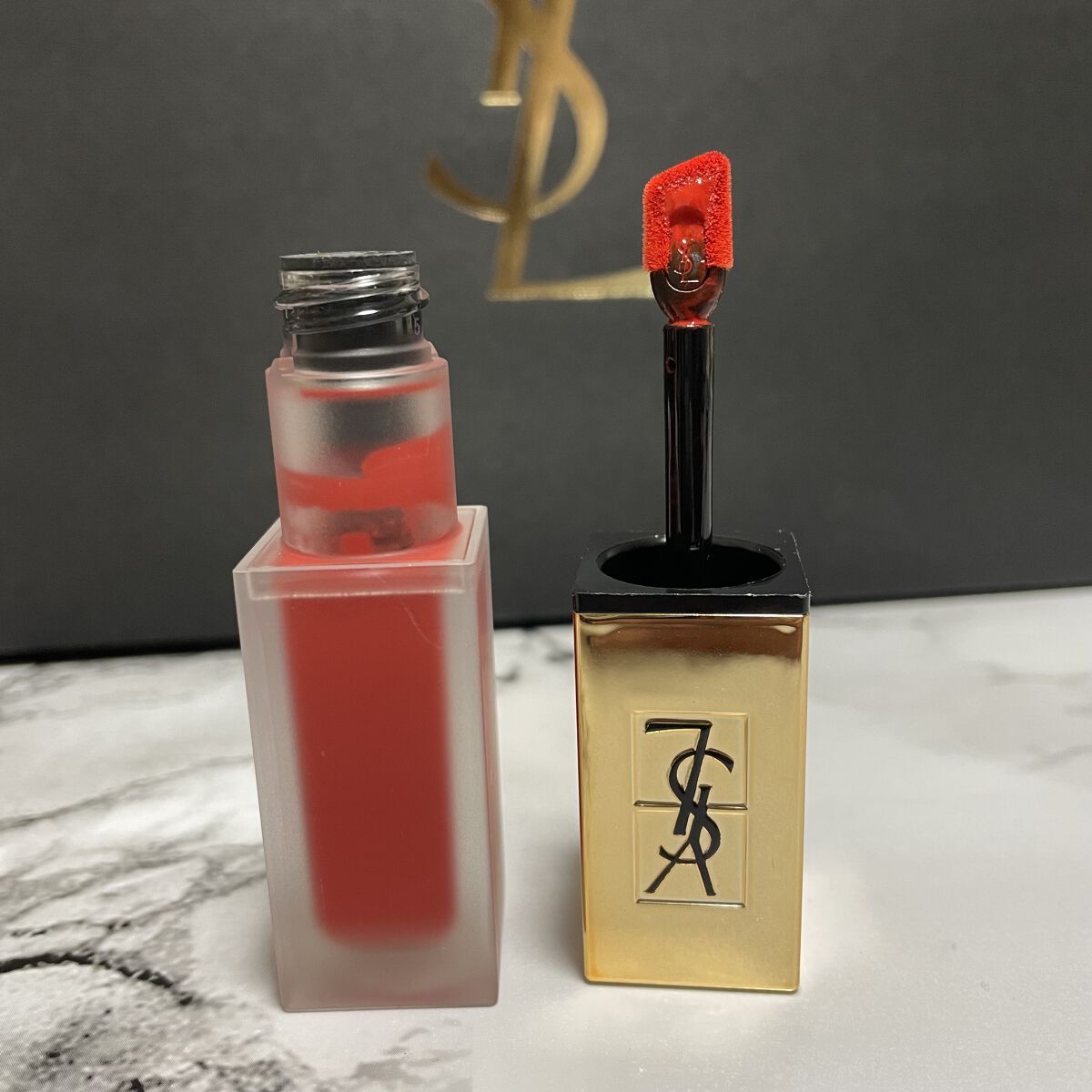 タトワージュ クチュール No.35 ルージュ ディバージェント/YVES SAINT LAURENT BEAUTE/口紅を使ったクチコミ（2枚目）