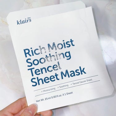 リッチモイストスージングテンセルシートマスク(25ml)/Klairs/シートマスク・パックを使ったクチコミ（1枚目）