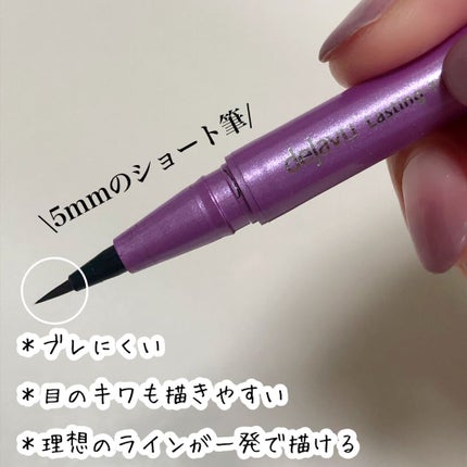 「密着アイライナー」ショート筆リキッド/デジャヴュ/リキッドアイライナーを使ったクチコミ(2枚目)