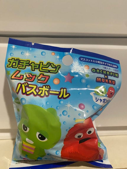 ガチャピンムック バスボール/DAISO/入浴剤を使ったクチコミ(2枚目)