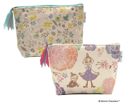 ムーミンショップ フラワーリース 舟形ポーチ