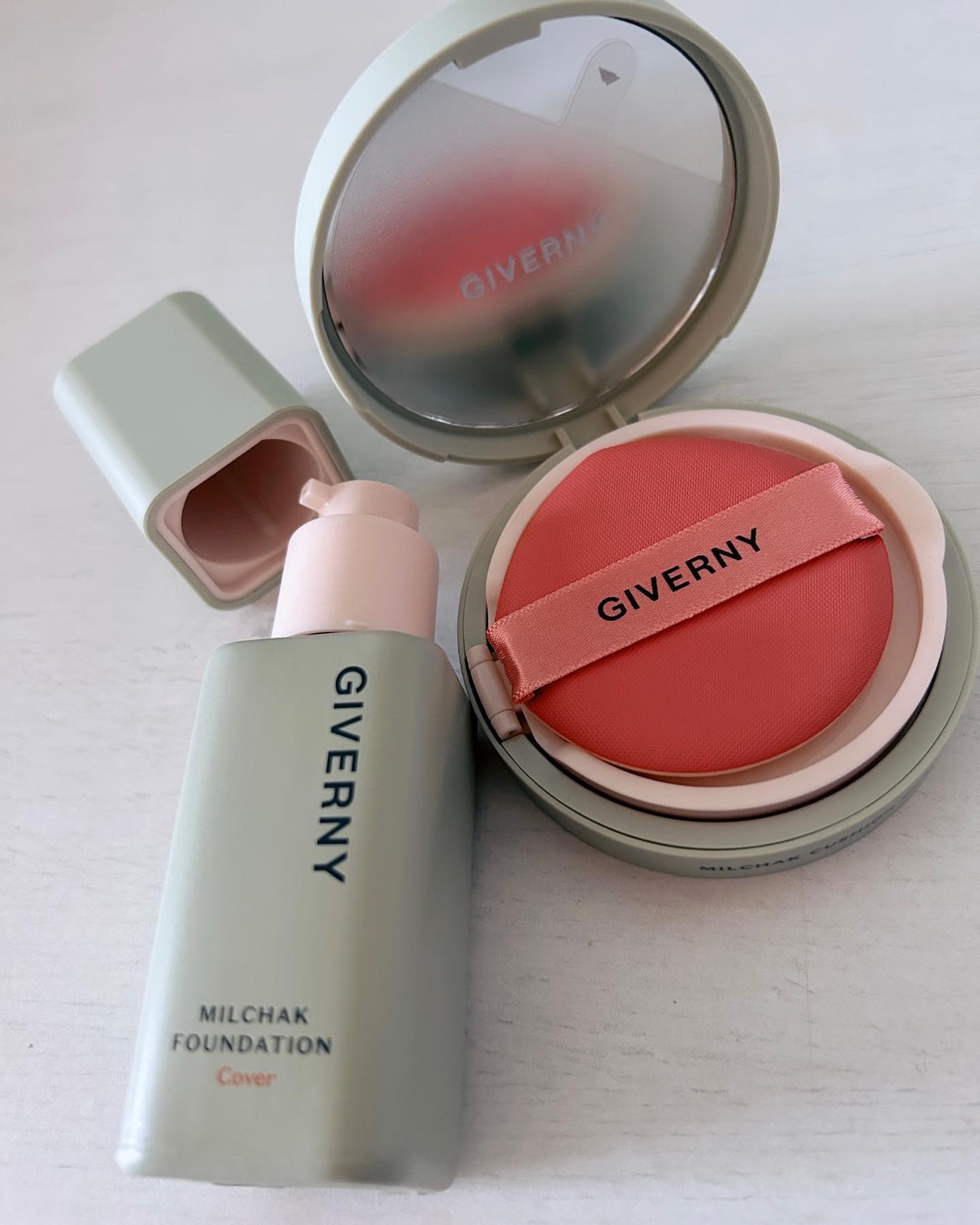 ジヴェルニー 密着カバークッション/GIVERNY/クッションファンデーションを使ったクチコミ（1枚目）