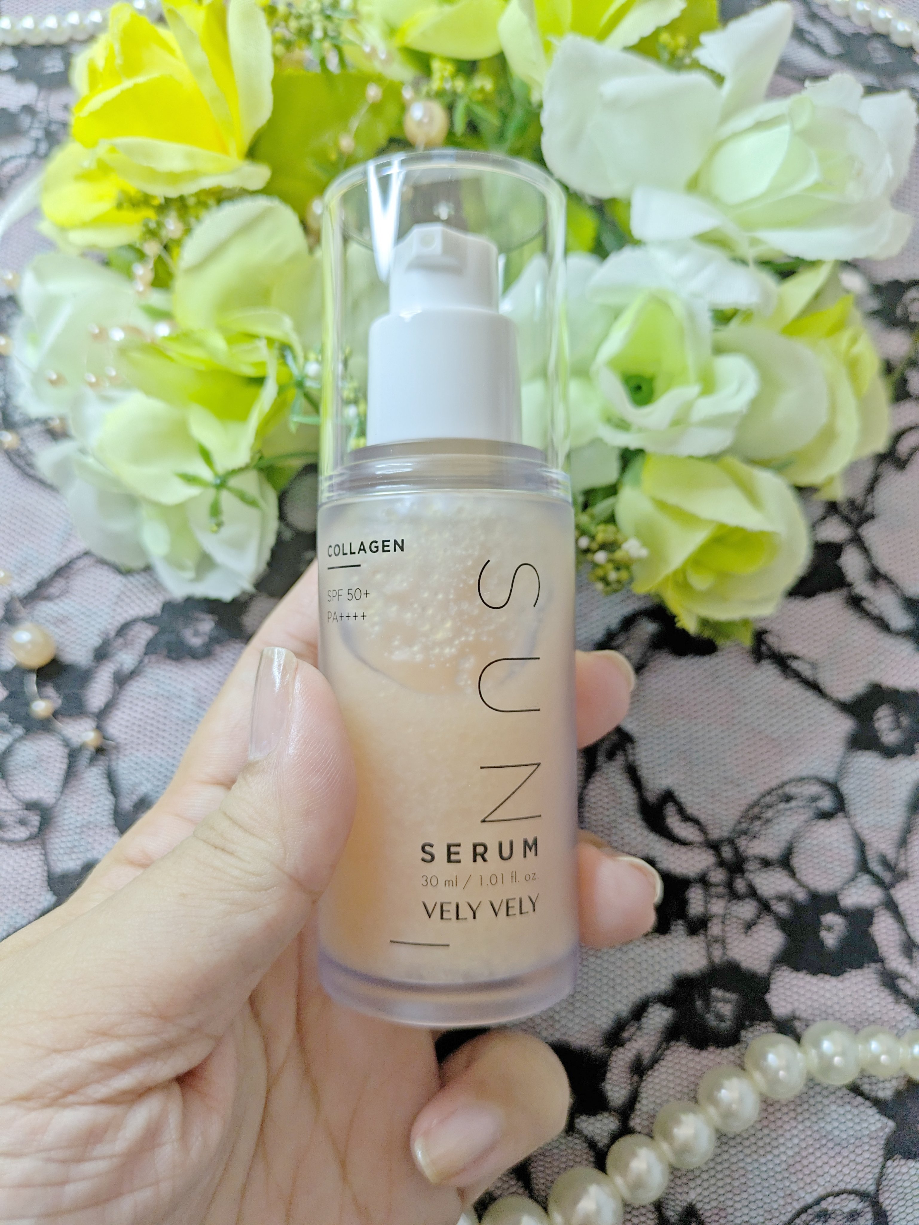 ハリケアコラーゲンサンセラム/VELY VELY/日焼け止めジェルを使ったクチコミ（1枚目）