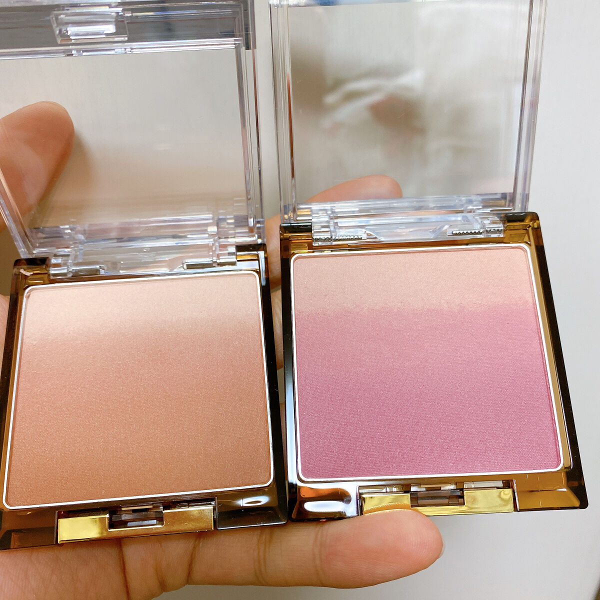 オーラティック ブラッシュ AB06 ブレックファースト/excel/パウダーチークを使ったクチコミ（2枚目）