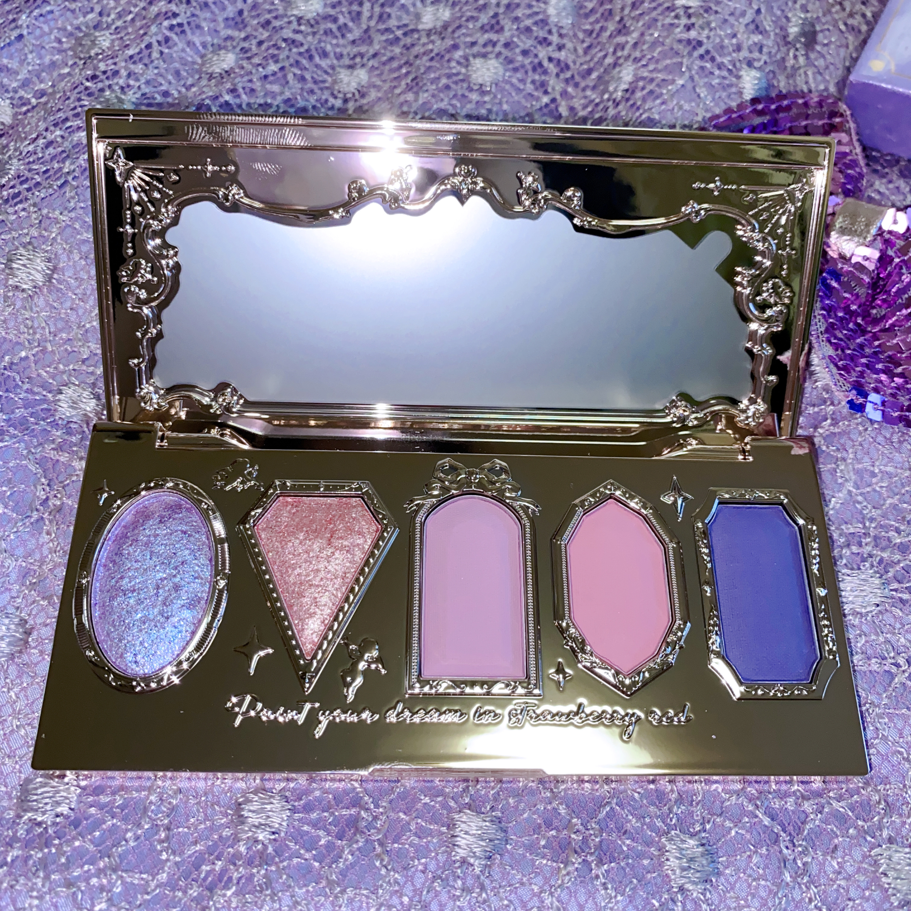 ストロベリーロココ アイシャドウパレット/FlowerKnows/アイシャドウパレットを使ったクチコミ（2枚目）