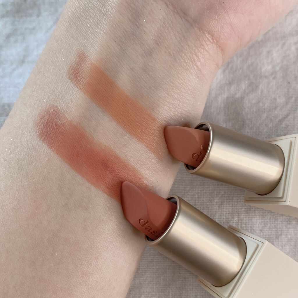 ソフトベルベット リップスティック/dasique/口紅を使ったクチコミ（2枚目）