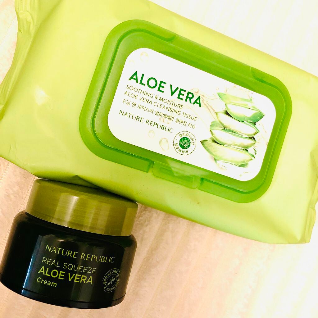 アロエベラ クレンジング ティッシュ/ネイチャーリパブリック/クレンジングシートを使ったクチコミ(1枚目)
