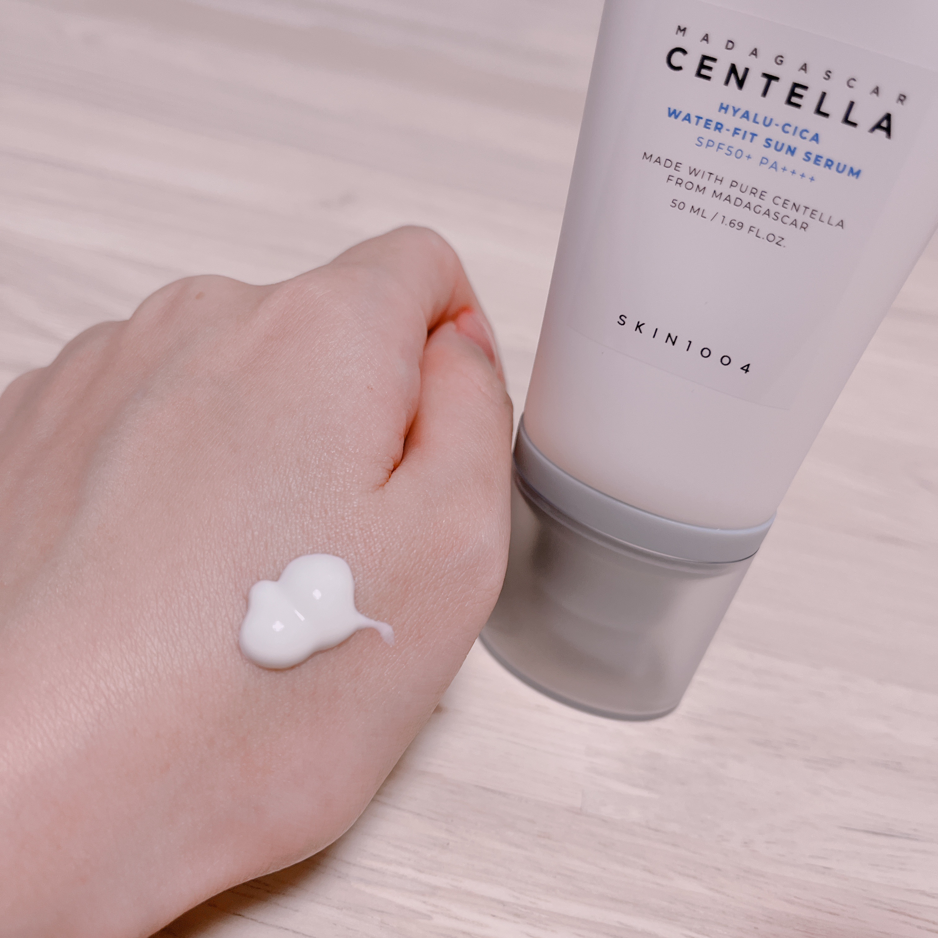 ヒアルーシカ ウォーターフィット サンセラム/SKIN1004/日焼け止めローションを使ったクチコミ（2枚目）