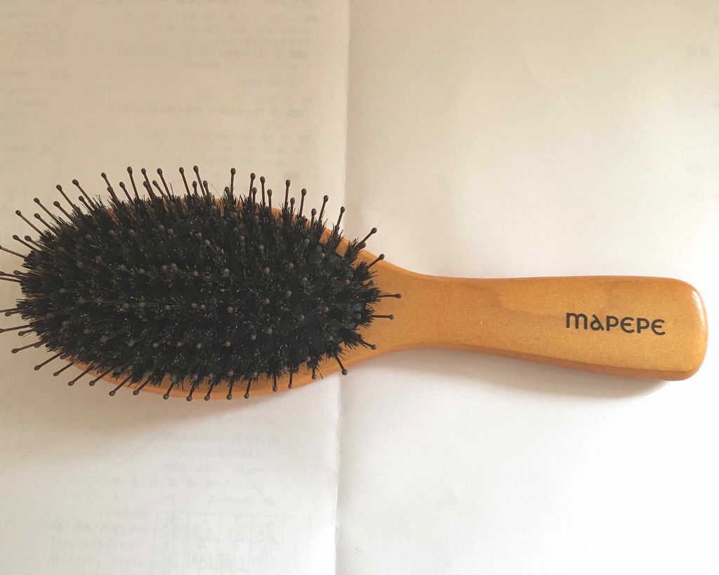 つやつや天然毛のミックスブラシ/マペペ/ヘアブラシを使ったクチコミ（1枚目）