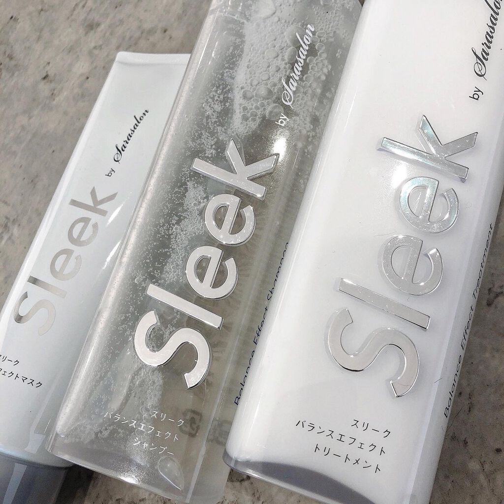 スリーク by サラサロン バランスエフェクトマスクのクチコミ「sleek♡

✔︎バランスエフェクトシャンプー

パサつき・うねりを抑えてまとまる髪へ
優し.....」（2枚目）