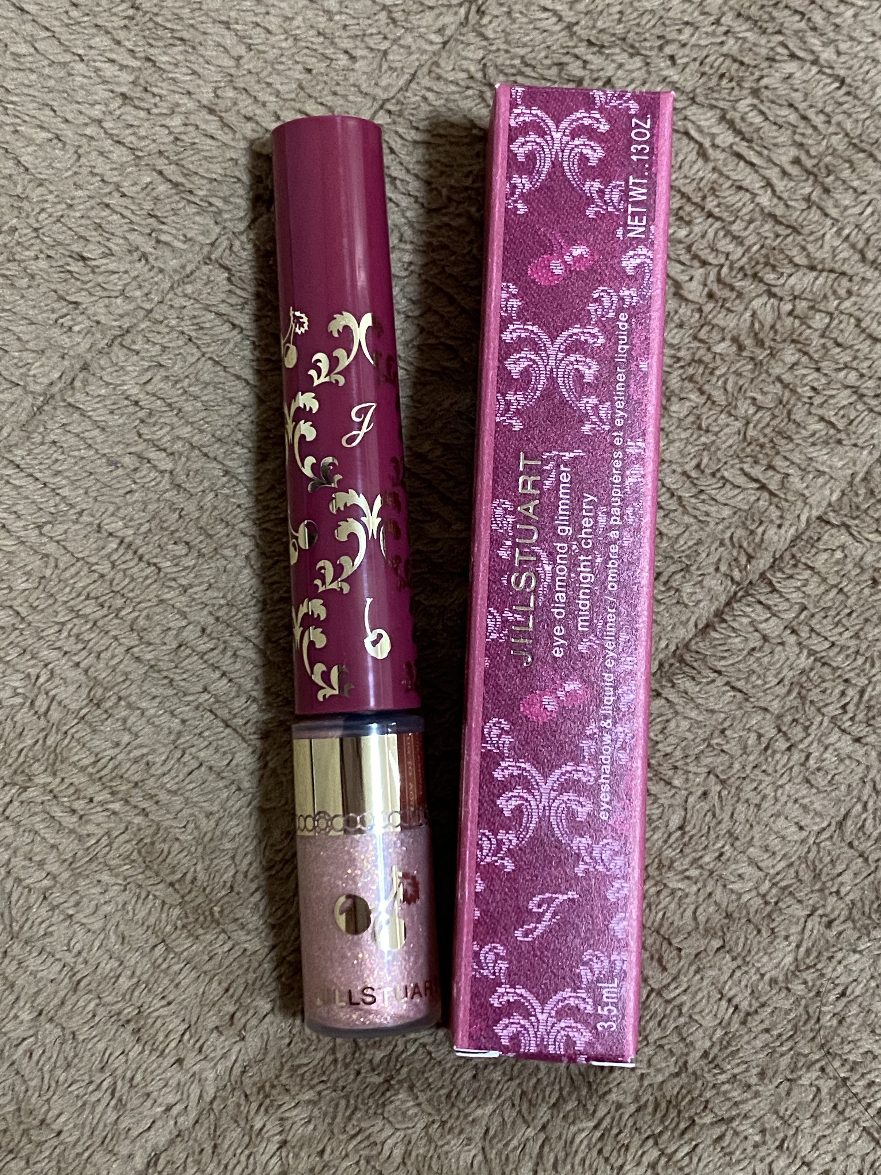 ジルスチュアート　アイダイヤモンド グリマー 07 merry cherry ＜ミッドナイトチェリー＞（限定色）/JILL STUART/グリッターを使ったクチコミ（2枚目）