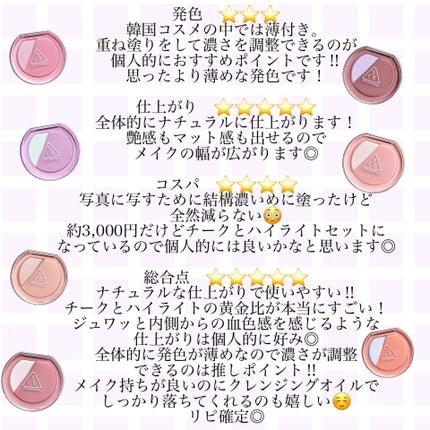 3CE ブラッシュライター/3CE/パウダーチークを使ったクチコミ(9枚目)