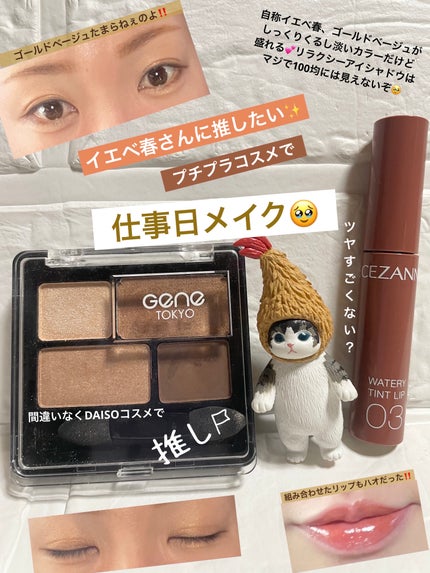 リラクシーアイシャドウ/GENE TOKYO/アイシャドウパレットを使ったクチコミ(1枚目)