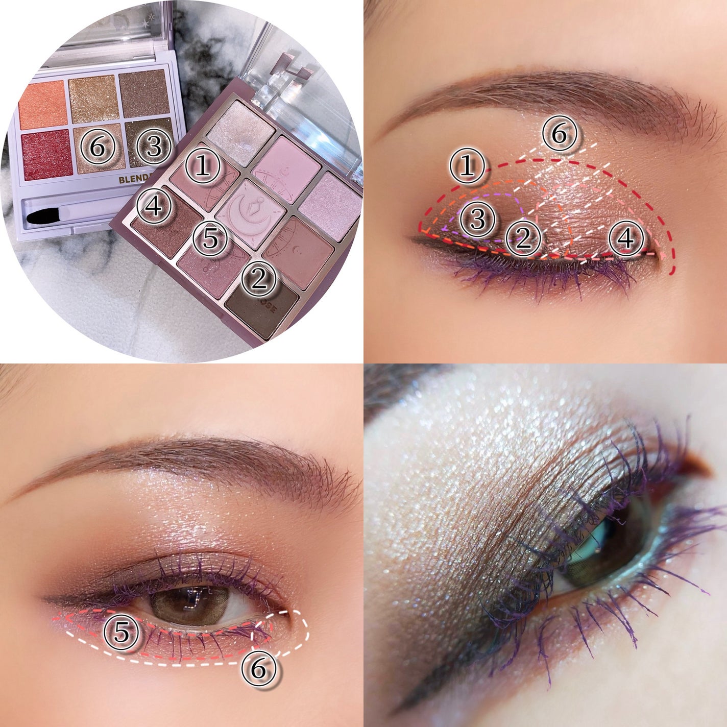 マイフェイブムードアイパレット 9カラー/HOLIKA HOLIKA/アイシャドウパレットを使ったクチコミ(4枚目)