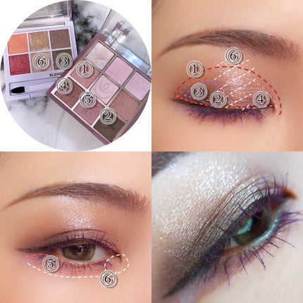 マイフェイブムードアイパレット 9カラー/HOLIKA HOLIKA/アイシャドウパレットを使ったクチコミ(4枚目)