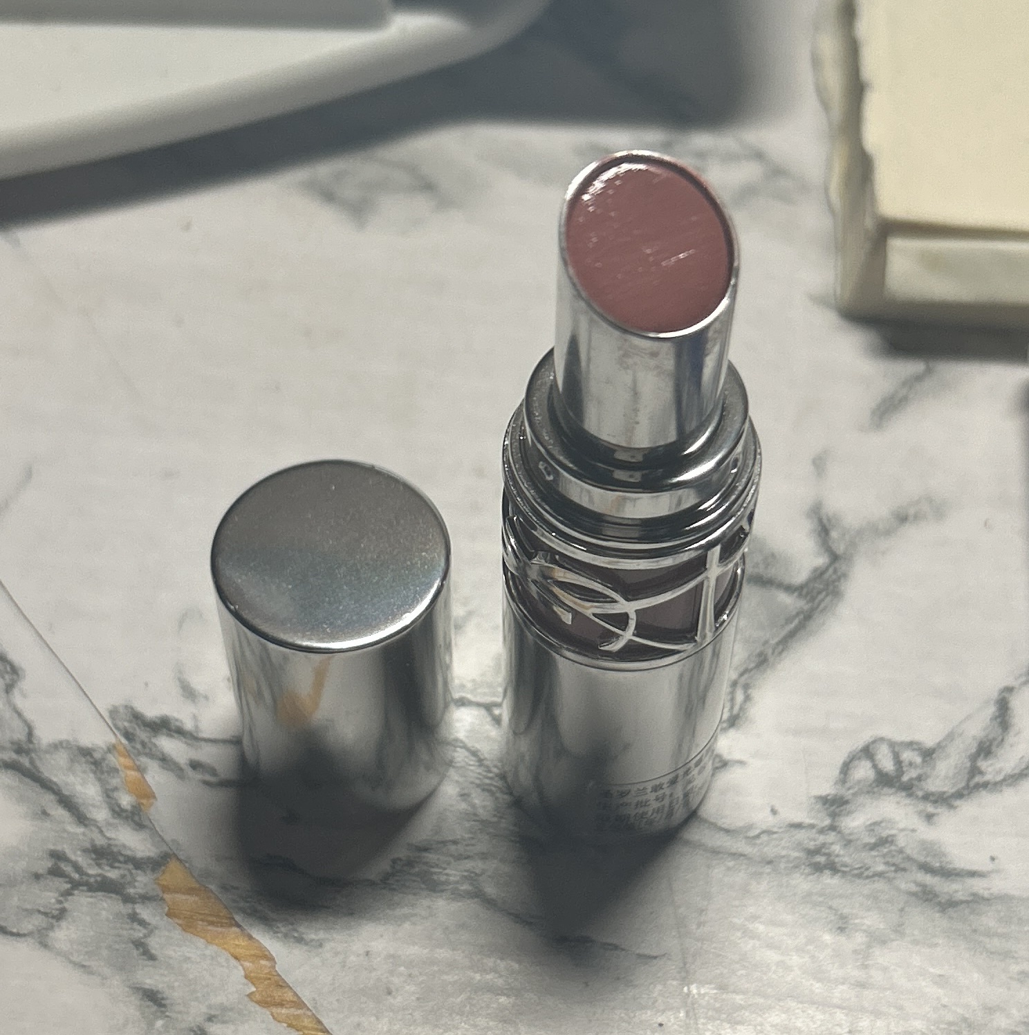 YSL ラブシャイン リップスティック 201	 ROSEWOOD BLUSH ローズウッド ブラッシュ/YVES SAINT LAURENT BEAUTE/口紅を使ったクチコミ（1枚目）