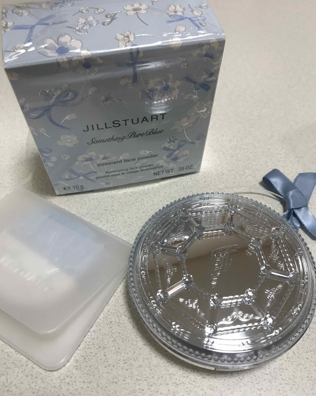 サムシングピュアブルー イノセントフェイスパウダー/JILL STUART/プレストパウダーを使ったクチコミ（1枚目）