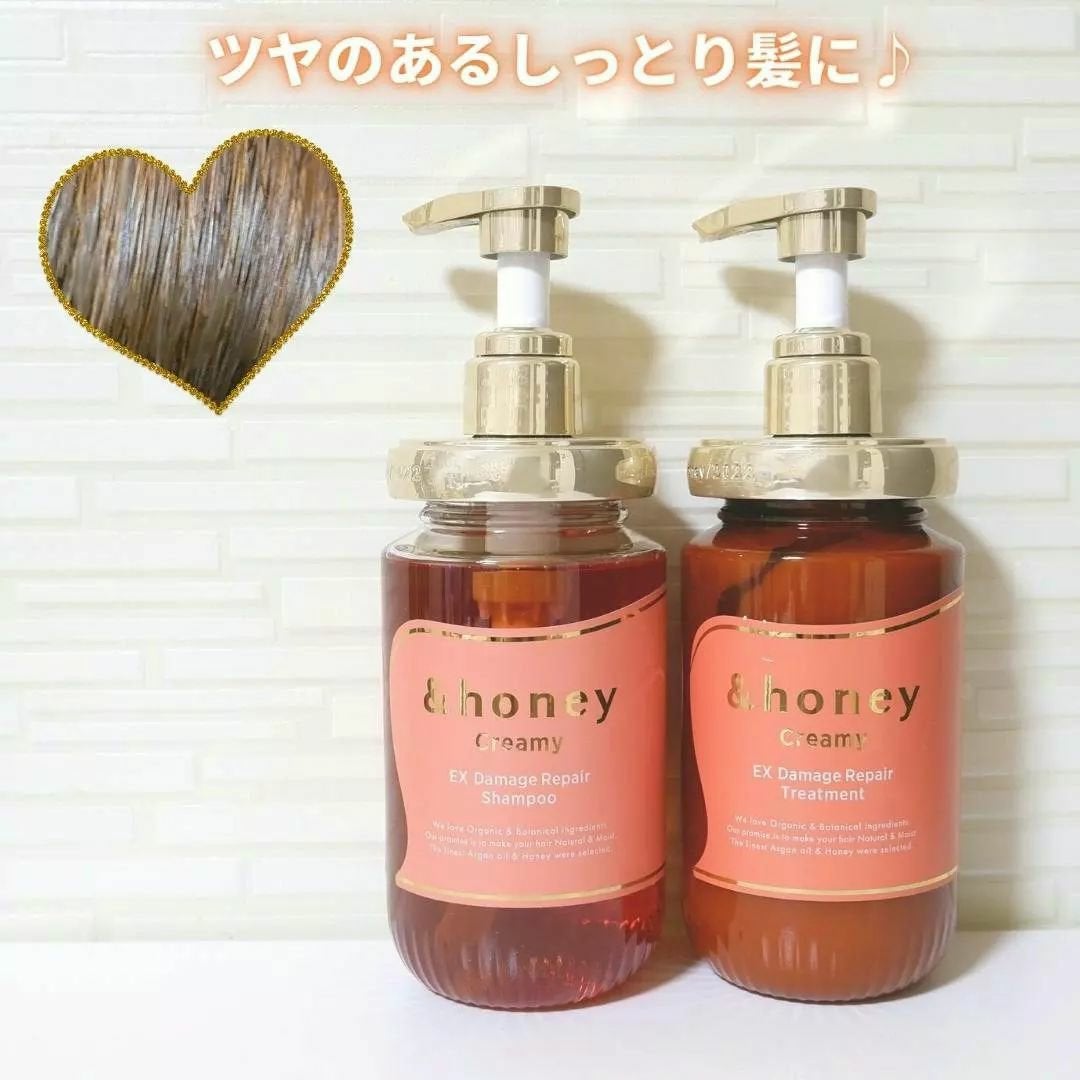 Creamy EXダメージリペアシャンプー1.0/ヘアトリートメント2.0/&honey/市販シャンプーを使ったクチコミ(4枚目)